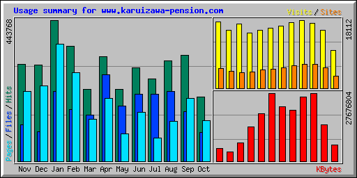 Usage summary for www.karuizawa-pension.com